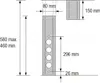 A technical drawing with dimensions of a product. Náhled obrázku produktu