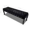 vidaXL Banc Tissu de velours noir avec boutons de cristal Voir les images du produit 3