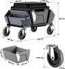 Wiltec Tabouret de mécanicien 53 x 38 x 38 cm Noir Bleu Voir les images du produit 3