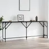 vidaXL Stolik konsola czarny 200x29x75 cm materiał Podgląd zdjęcia produktu 2