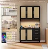 okwish Hochschrank,Sideboard  mit 3 Schubladen&goldene Produktbild-Vorschau 10