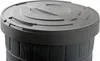 A close-up view of the lid of a dark gray, textured cylindrical container, likely a water tank. Produktbild-Vorschau
