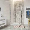 90X90X195cm Doppelseitig NANO Glas Viertelkreis Runddusche Produktbild-Vorschau 3