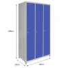 MonsterShop - 3 x breiter Fächerschrank Umkleideschrank Produktbild-Vorschau 7