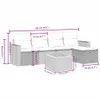 vidaXL 6-tlg. Garten-Sofagarnitur mit Kissen Schwarz Poly Produktbild-Vorschau 3