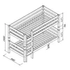 CasaDolce Etagenbett JANINA, natur, 208x98x140 cm, Buche Produktbild-Vorschau 2