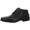 A black leather boot is shown against a white background. Podgląd zdjęcia produktu