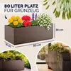CASARIA® Blumenkasten "Ethica“ 80L 80x36x35cm Ablaufboden Produktbild-Vorschau 3