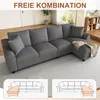 Merax L-Form Ecksofa 4 Sitzer, Chenille Sofa Mit Produktbild-Vorschau 10
