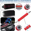 Collage of images showing parts of a vacuum cleaner brush and related components. Produktbild-Vorschau