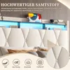 Sweiko 140 x 200 cm Rama łóżka tapicerowanego z Podgląd zdjęcia produktu 5