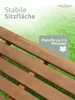 A wooden garden bench in a grassy outdoor setting. Produktbild-Vorschau