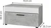 Wohnzimmerschrank Vicco Berno Beton/Weiß 70.8 x 38.9 cm mit Produktbild-Vorschau 2
