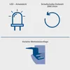 Diagrams illustrating features of a grinding machine. Produktbild-Vorschau