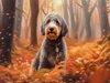 CALVENDO Puzzle Aussiedoodle im Herbstwald | 1000 Teile Produktbild-Vorschau 3