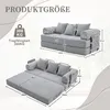 LVHOM Klappbares Schlafsofa aus Cordstoff, Modulares Produktbild-Vorschau 7