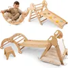 5-in-1 Klettergerüst Indoor aus Holz mit Rutsche – Produktbild-Vorschau 1