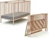 WEBABY - Klappbares Babybett 60x120cm Buche Natur Produktbild-Vorschau 3