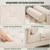Panchina imbottita HOMCOM con rivestimento in ciniglia, Anteprima dell’immagine prodotto 4