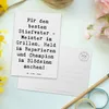 Mr. & Mrs. Panda Postkarte Spruch Bester Stiefvater - Weiß Produktbild-Vorschau 3