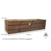 Holzkasten aus massivem Holz - braun 60 cm Produktbild-Vorschau 3