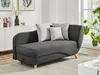 Chaiselongue aus anthrazitfarbenem Stoff mit Stauraum für Produktbild-Vorschau 2