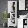 Vicco Hochschrank Viola, 38 x 170 cm mit 2 Türen, Weiß/Grau Produktbild-Vorschau 5