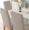 Stuhlhussen - 6 Stück - Graubeige Jacquard - Universeller Produktbild-Vorschau 7