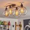 Cesaro Deckenlampe aus Metall/Glas in Schwarz/Klar Produktbild-Vorschau 7
