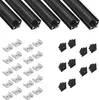 5x A19 LED Profil 2m - Schwarz inkl. Abdeckung schwarz, Produktbild-Vorschau 1