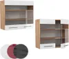 Küchenglasschrank Vicco Fame-Line Weiß Hochglanz 80 cm, Produktbild-Vorschau 5