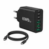 65W USB-C GaN Ladegerät mit 2m USB-C Ladekabel (20W) – Produktbild-Vorschau 1