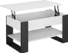 A modern coffee table with a lift-top mechanism and a lower shelf, presented against a white background. Voir les images du produit