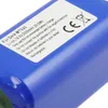 Close-up of a blue battery pack with text and regulatory symbols. Podgląd zdjęcia produktu