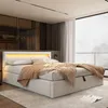 A modern bedroom with a white bed, large window with a mountain view, and a closet. Náhled obrázku produktu