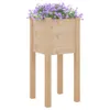 vidaXL květináč 31x31x70 cm z masivního borovicového dřeva Náhled obrázku produktu 3