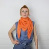 Baumwollschal – orange – silberner Lurex – quadratischer Produktbild-Vorschau 6
