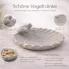 2er Set Vogeltränke „Muschel“ aus Zement – Vogelbad & Produktbild-Vorschau 2