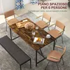 Esstisch im Industriestil fš¹r 6 Personen aus Holz und Produktbild-Vorschau 5