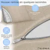 ELONEO Coussin dorsal avec traversin amovible et poche Voir les images du produit 7