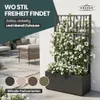 XL Gartenspalier 'Ethica' mit Pflanzkübel Breit 80x36x140 Produktbild-Vorschau 3