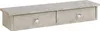 A wall shelf with two drawers and silver knobs, presented against a white background. Voir les images du produit