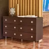 sweeek - Vintage-Kommode mit Holzdekor und Edelstahl, 6 Produktbild-Vorschau 5