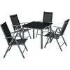 tectake® Aluminium Sitzgruppe 4+1 Produktbild-Vorschau 1