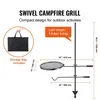 Otočný rožeň z oceli - 360 x 360 mm, dvouvrstvý gril na Náhled obrázku produktu 2