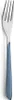 A close-up studio shot of a fork with a blue handle against a white background. Anteprima dell’immagine prodotto
