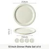 Teller set 4 stück Ø25,3 cm Keramik Speiseteller Produktbild-Vorschau 2