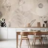 Vlies Fototapete - Beige Line Art 300x210 cm Menschen Produktbild-Vorschau 1