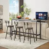 STILVORA bartafel met 3 beklede Polyurethanbarstoelen, Productafbeelding-voorbeeld 2