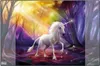A magical forest scene with a unicorn illuminated by colorful light beams. Náhľad obrázku produktu
